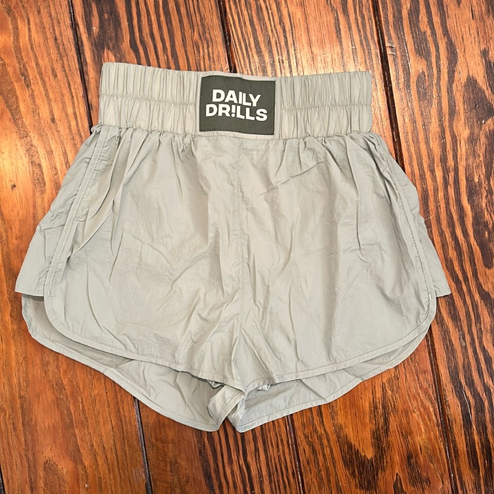 Daily Drills Green High-Waisted Shorts